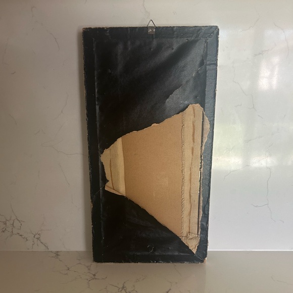 VTG Cross Stitch Floral Needlepoint Wall Art - Pink & Green Fuchsia Design - Picture 2 of 10